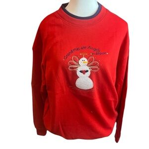 Vintage Grandma reveal crewneck sparkly snowman large